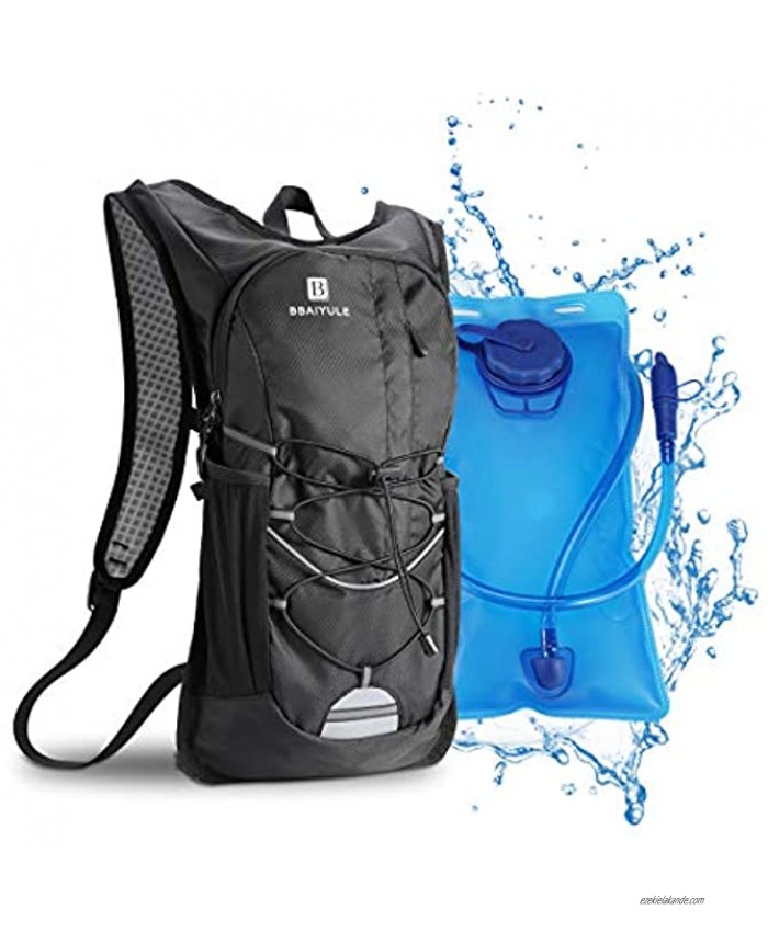 B BBAIYULE Hydration Backpack with 2L Water Bladder Hydration Packs for Cycling Biking Running Hiking Climbing Skiing Lightweight Water Backpack with Hydration Bladder for Men and Women