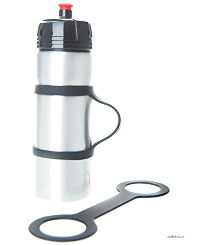 Handiwear 2 Pack Water Bottle Carrier Grip for Running. Soft Band Holder Strap Makes Any Bottle Handheld. Bike Gym or Jogging