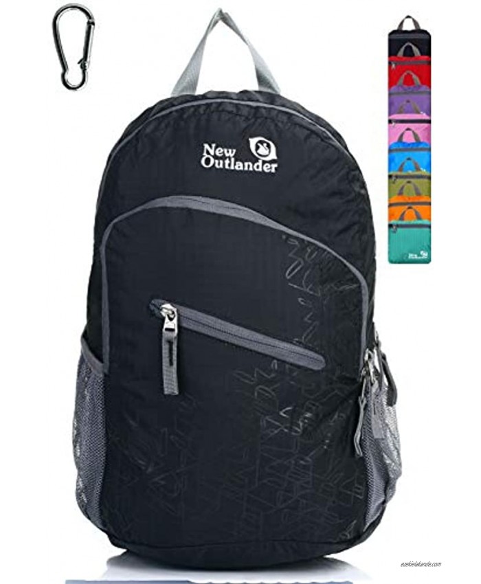 Outlander Packable Handy Lightweight Travel Hiking Backpack Daypack Black