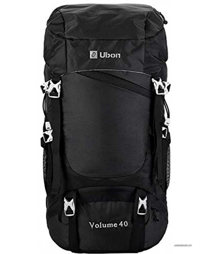 Ubon 40L Unisex Packable Backpack Lightweight Waterproof Daypack Ultralight Foldable Outdoor Backpack for Hiking Camping Travel Black