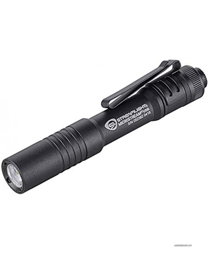 Streamlight 66601 250 Lumen MicroStream USB Rechargeable Pocket Flashlight Black
