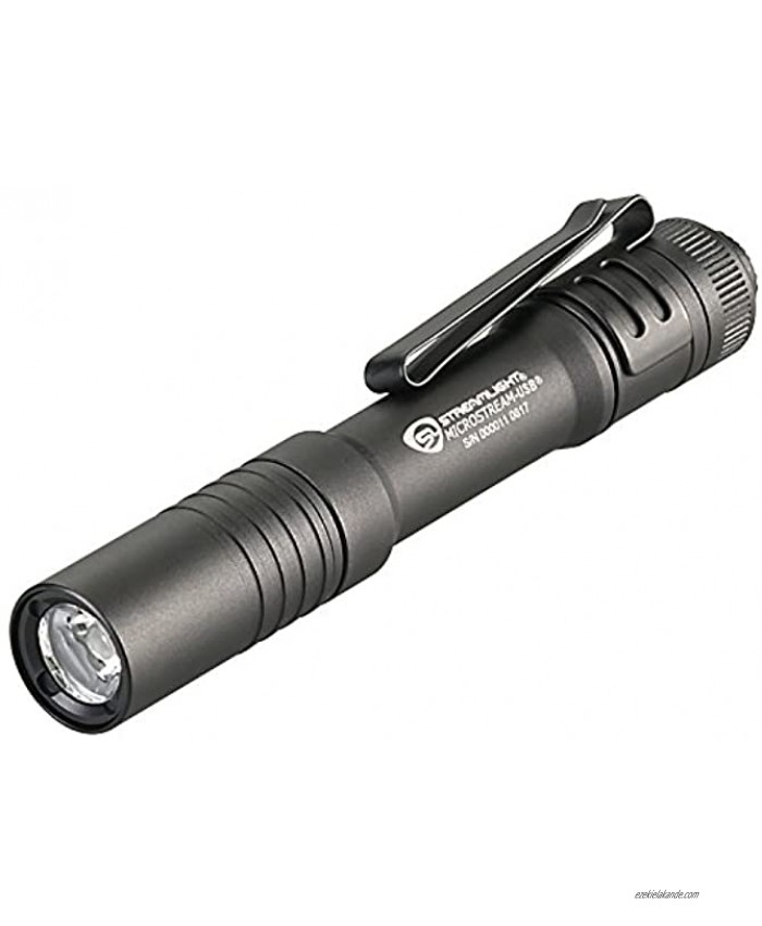 Streamlight 66604 250 Lumen MicroStream USB Rechargable Pocket Flashlight,Black