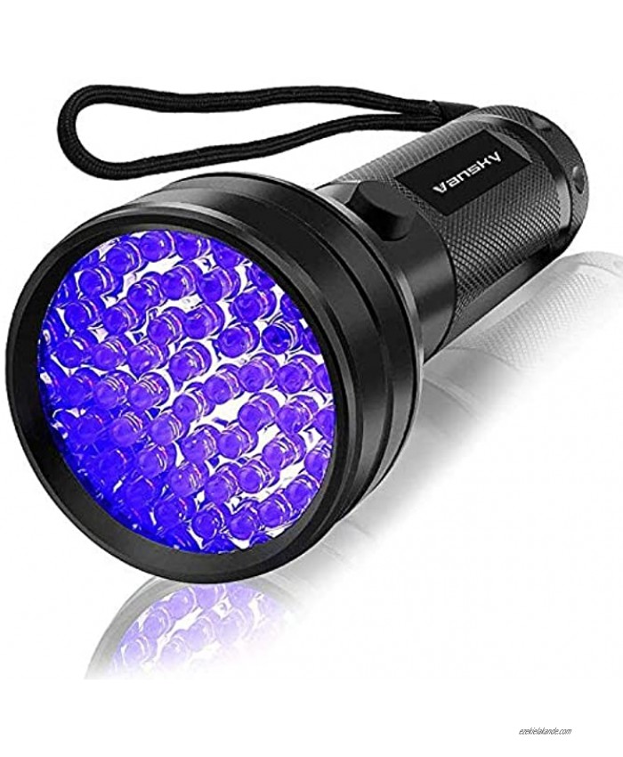 UV Flashlight Black Light  Vansky 51 LED Blacklight Pet Urine Detector for Dog Cat Urine,Dry Stains,Bed Bug Matching with Pet Odor Eliminator