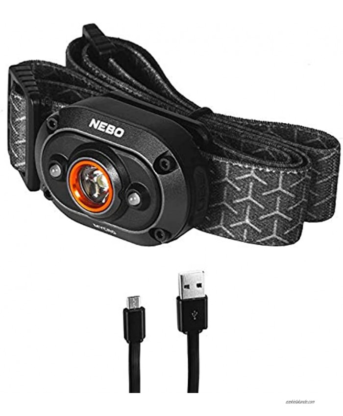 NEBO MYCRO USB Rechargeable Headlamp Cap Light | Adjustable Cap Light with 400 Lumen Turbo Mode Black