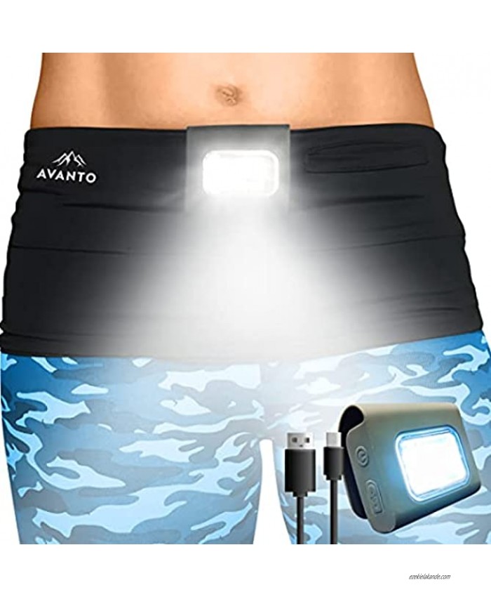 AVANTO PRO Clip On Running Light Original Addon to Reflective Running Gear for Runners USB Rechargeable LED Light Multi-use as a Camping Light Running Lights for Runners and Joggers