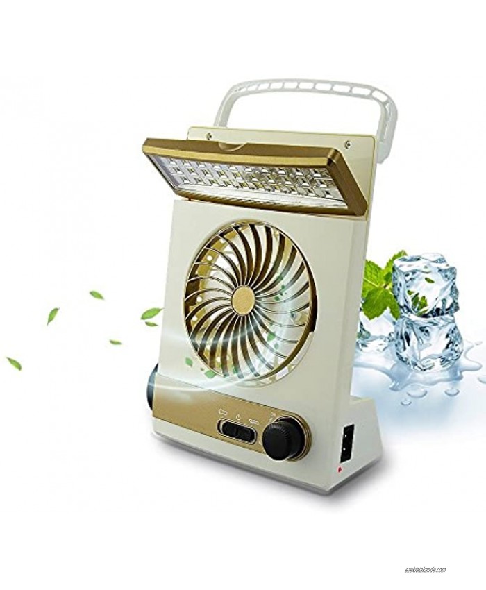BicycleStore 3 in 1 Multi-function Portable Mini Fan LED Table Lamp Flashlight Solar Light for Home Camping