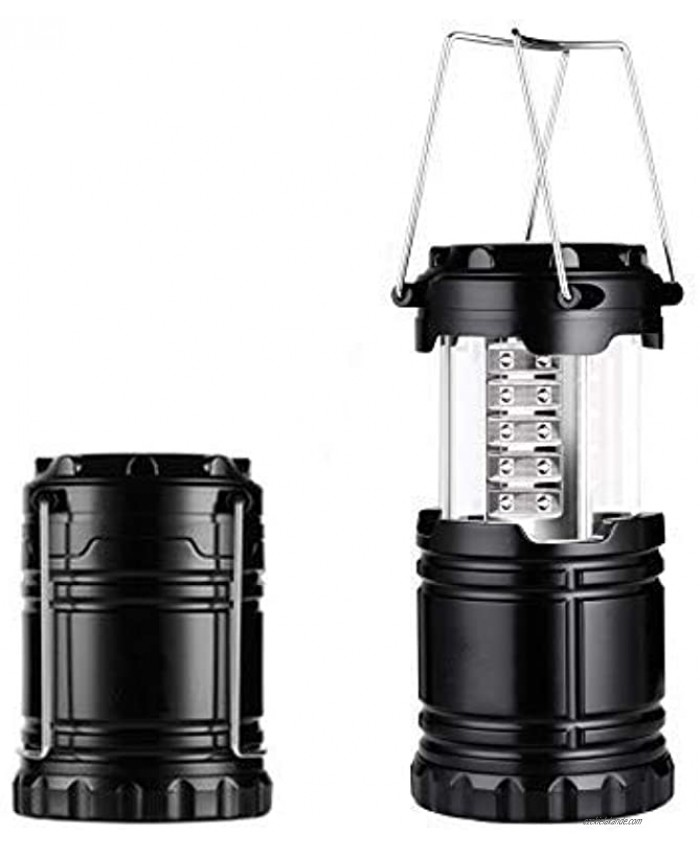 Huike-Tongchuang EDC Portable LED Camping Lantern Flashlights Survival Kit for Emergency Hurricane Outage .Collapsible Outdoor Portable Lanterns,Battery Powered（BLACKAA Battery is not include