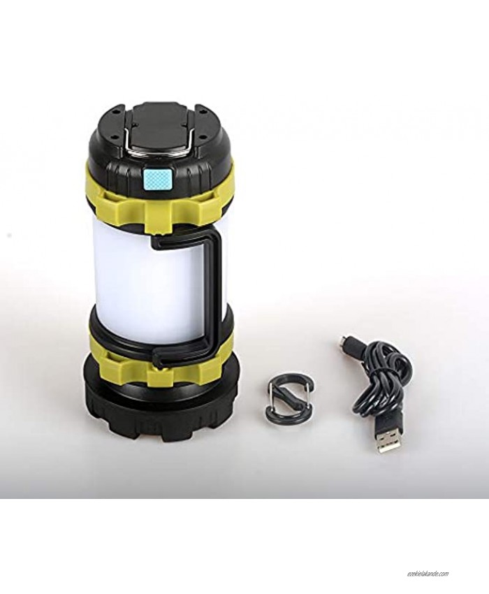 USB Rechargeable Camping Lantern  Ultra Bright High Power LED Flashlight with 6 Light Modes Camping Lights IPX6 Waterproof 4000mAh Power Bank for Hurricane Emergency Outdoor Hiking ,Camping