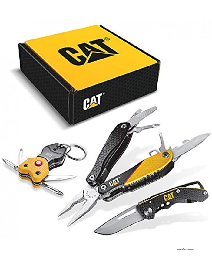 Cat 3 Piece Multi-Tool and Pocket Knife Gift Set Box 240192