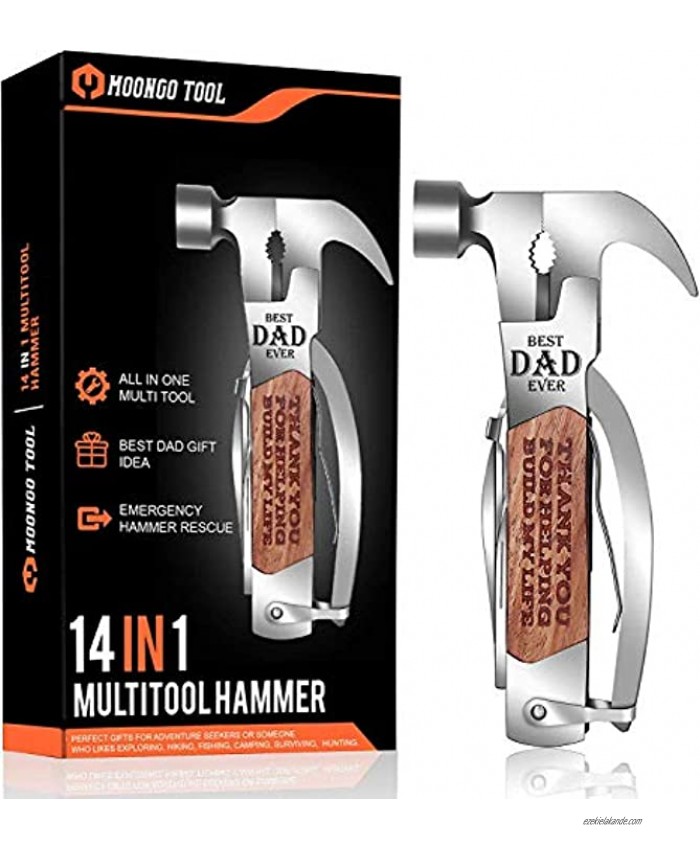 Gifts for Dad from Daughter Son Birthday Gifts Tools for Men Husband Father Dad Cool Stuff Gadgets for Men Stocking Stuffers for Men Multi-Functional Mini Hammer Camping Gear Survival