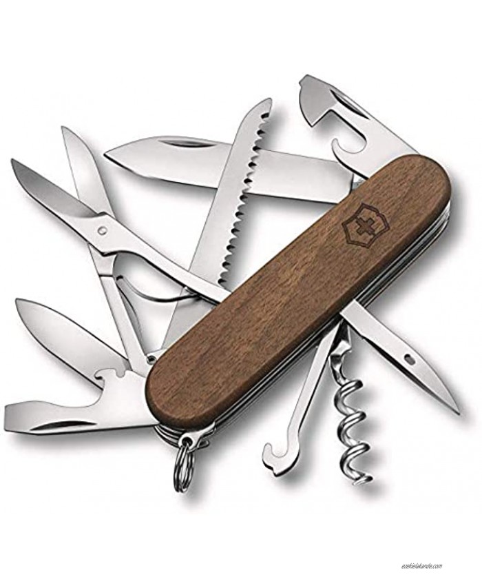 Victorinox Huntsman Wood Swiss Army Pocket Knife Medium Multi Tool 13 Functions Large Blade Saw Wood