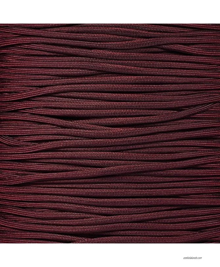 550 Paracord Parachute Cord Type III 7 Strand 4mm Diameter – 550 Pound Tensile Strength Survival Cord 100 Feet Maroon Winder