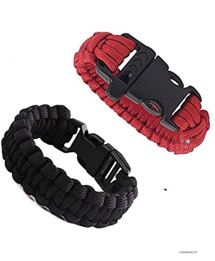 L&F Home Paracord Bracelet Set for Men Women Boys Girls Bracelets Rope Braided with Parachute Cord for Emergency Outdoor Survival- Great Party Favors Return Gifts