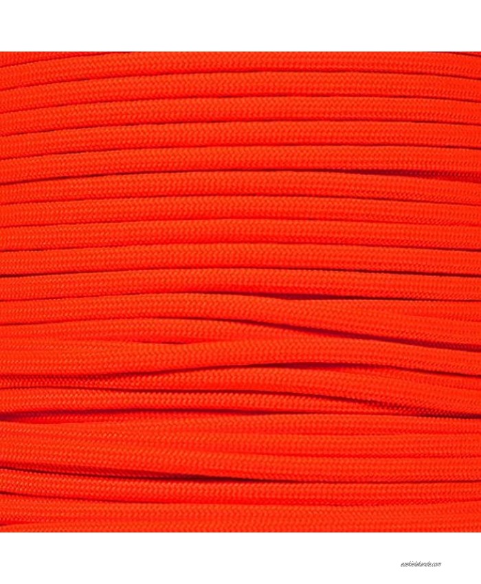 Type III 550 Paracord – 7 Strand Core – Parachute Cord Nylon Commercial Paracord Survival Cord – Available in Multiple Neon Colors and Various Lengths