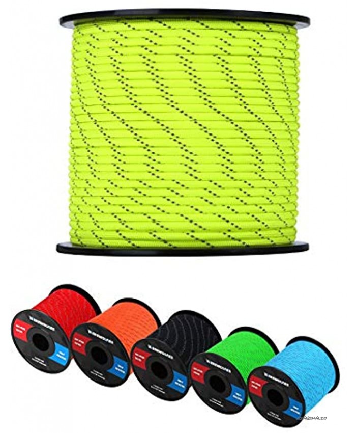 WEREWOLVES Reflective 550 Paracord 100% Nylon Rope Roller 7 Strand Utility Parachute Cord for Camping Tent Outdoor Packaging