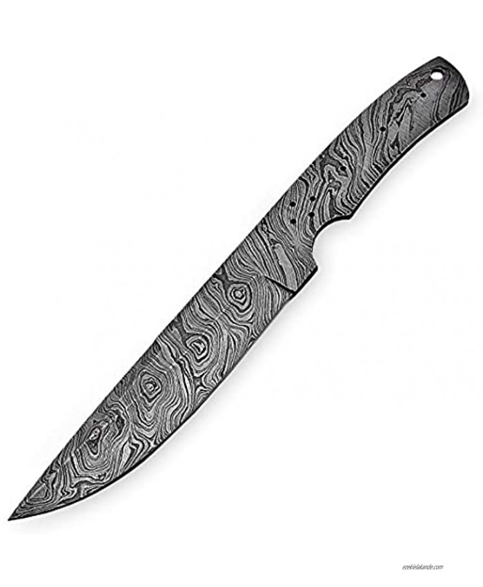 Hand Forged Damascus Steel Blank Blade 11.00 Knife Making Supplies by CANUSA | AB17