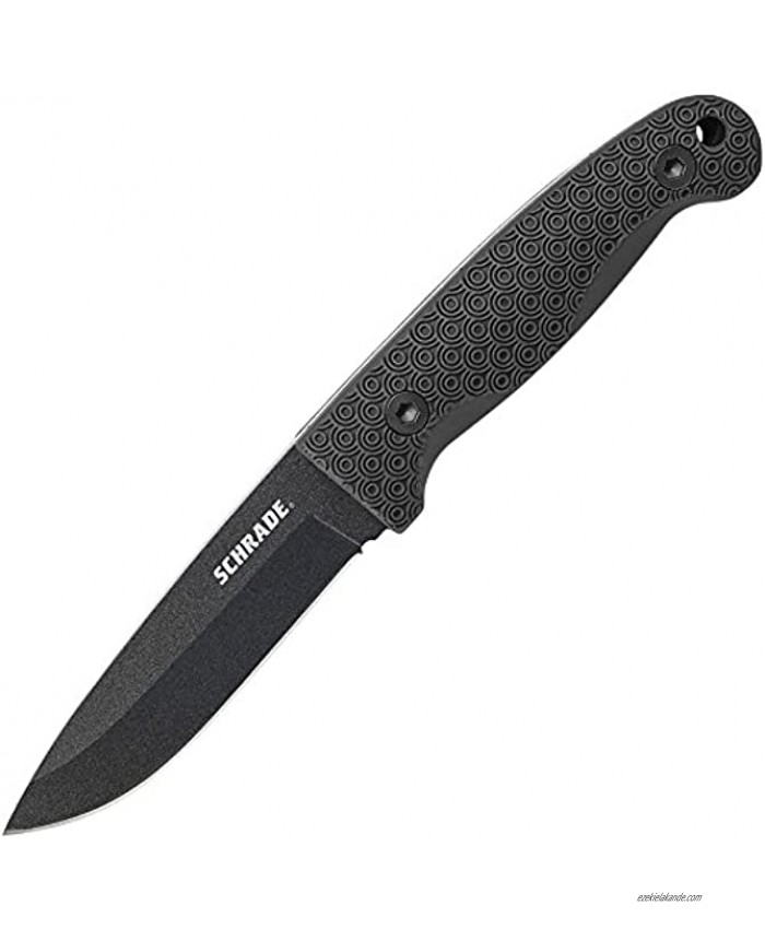Schrade SCHF56L Large Frontier 9.1in High Carbon Steel Fixed Blade Knife with 4.4in Drop Point Blade and TPE Handle for Outdoor Survival Camping and EDC