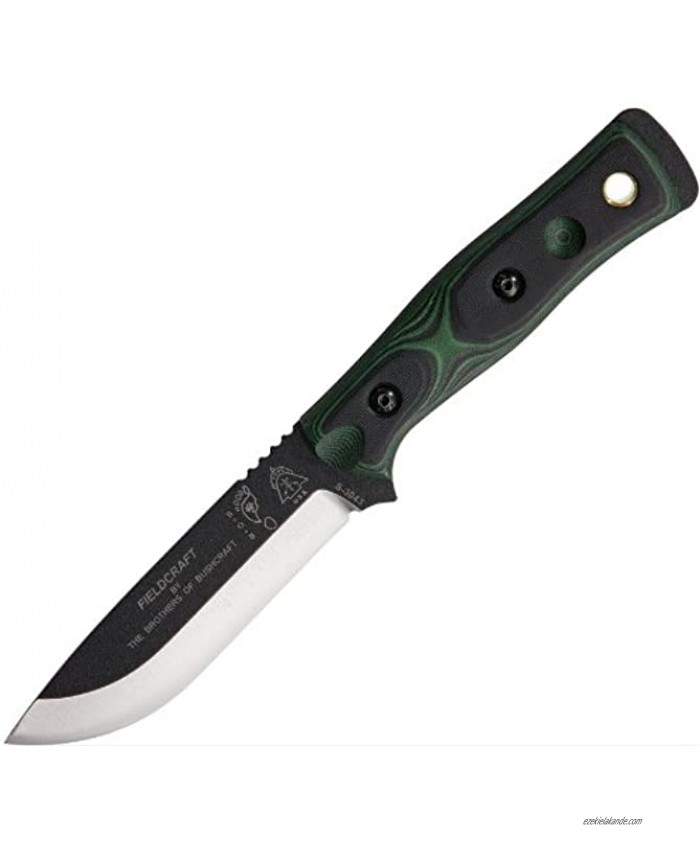 TOPS Knives B.O.B. Brothers of Bushcraft Knife w Green Handle