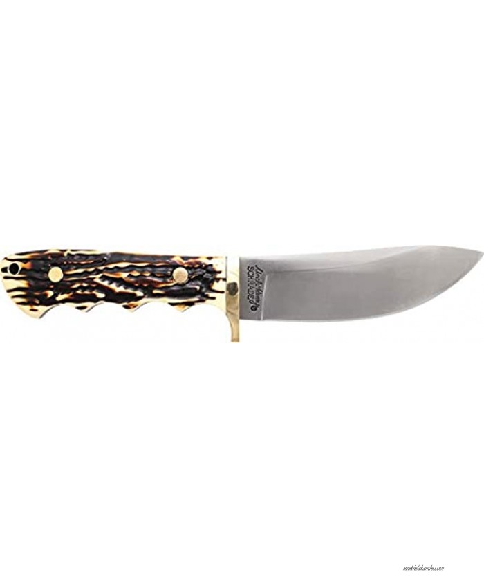 Uncle Henry 183UH Elk Hunter Next Gen 9.1in High Carbon S.S. Fixed Blade Knife with a 4.6in Clip Point and Staglon Handle for Outdoor Survival Camping and Hunting