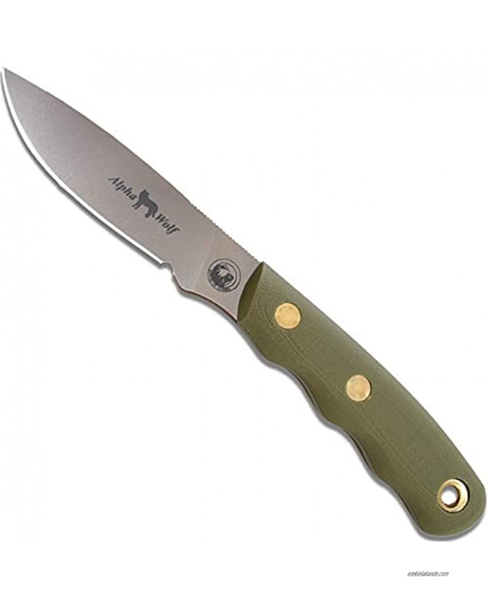 Knives Of Alaska Alpha Wolf Knife with OD Green G-10 Handle and S30V Blade