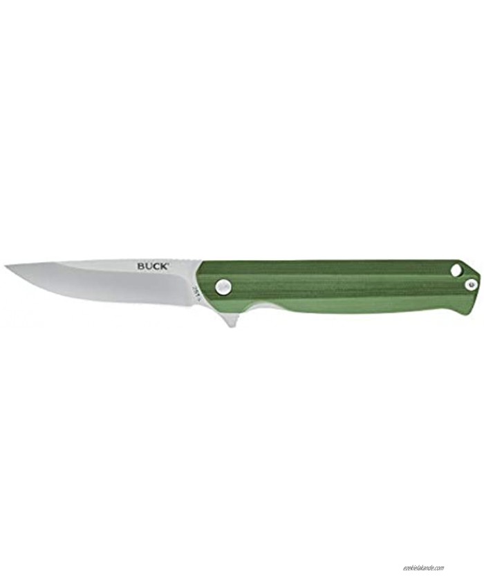 Buck Knives 251 Langford Folding Ball Bearing Flipper Liner Lock Pocket Knife with Removable Clip Green