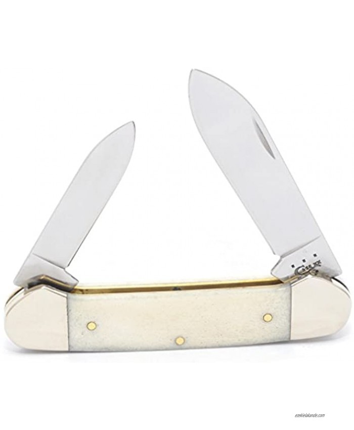 CASE XX WR Pocket Knife Natural Smooth Bone Canoe W O Shield Item #22436 62131 SS Length Closed: 3 5 8 Inches