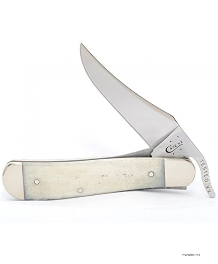 CASE XX WR Pocket Knife Natural Smooth Bone Russlock W O Shield Item #22433 61953L SS Length Closed: 4 1 8 Inches