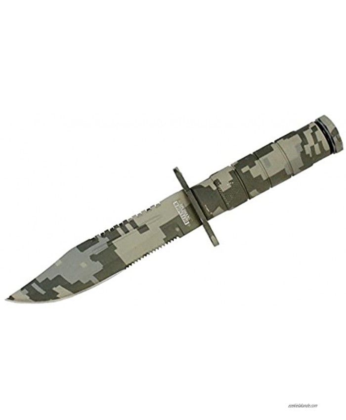 Defender-Xtreme 8.5 Gray Digital Camo Survival Knife with Sheath