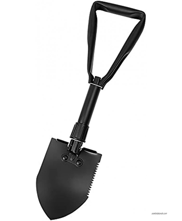 AOTU AirOka Portable Camping Shovel Multi-Function Tri-Fold Collapsible Shovel&Pickax Military Entrenching Tool for Gardening Camping Digging Dirt Sand Off Road Foldable Car Emergency kit Outdoor Tool