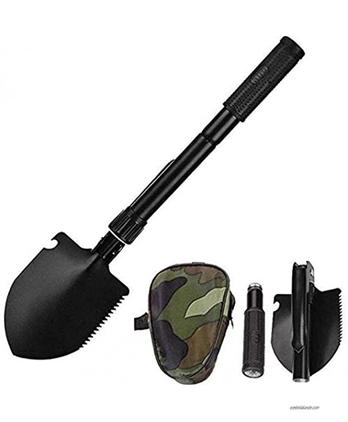 Car Carry Essentials Emergency Snow Shovel Military Folding Shovel for Off-Road Camping Gardening Beach Digging Sand Dirt and Snow Heavy Carbon Steel Military Style Fixing