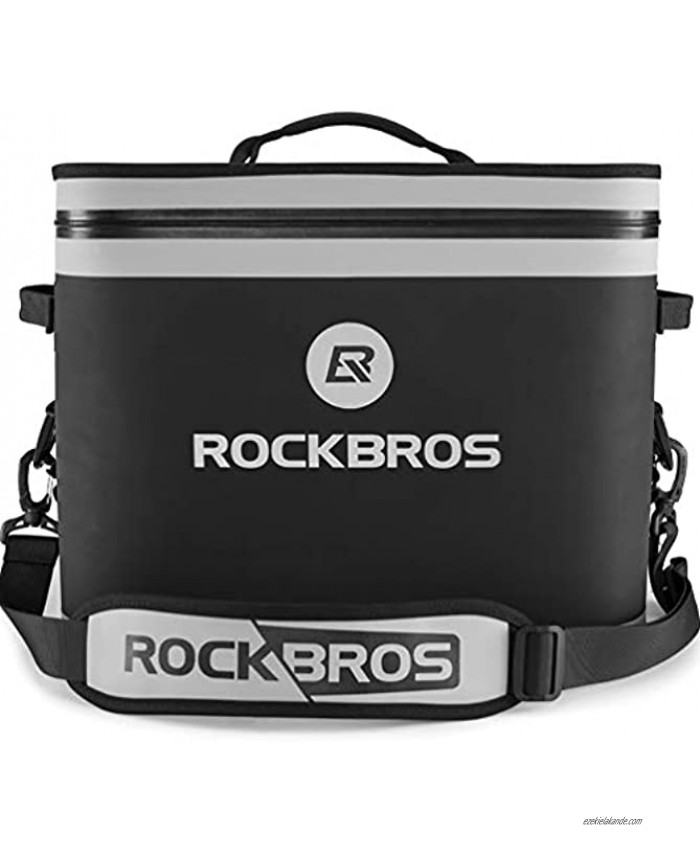 ROCKBROS Soft Cooler 30 Can Insulated Leak Proof Soft Pack Coolers Waterproof Soft Sided Cooler Bag for Camping Fishing Road Beach Trip Golf Picnics