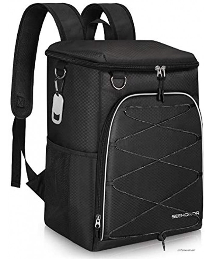 SEEHONOR Insulated Cooler Backpack Leakproof Soft Cooler Bag Lightweight Backpack Cooler for Lunch Picnic Fishing Hiking Camping Park Beach