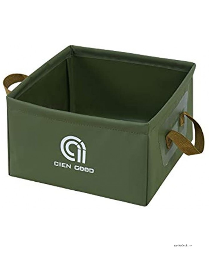CIEN GOOD 13L Portable Square Collapsible Bucket 3.4 Gallon Multifunction Floding Square Wash Basin for Car Camping Hiking Travel Outdoor Picnic Dish Washing