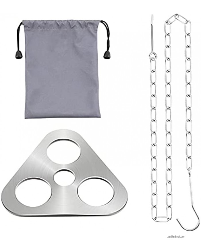 DeBizz Camping Tripod Grill Outdoor Cooking Pot Turn Branches into Campfire Tripod Stainless Steel Campfire Tripod Board with Adjustable Chain for Hanging Cookware Outdoor Cooking