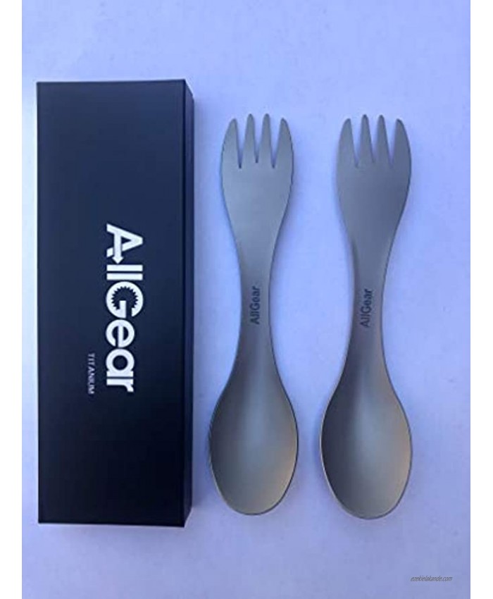 ALLGEAR Titanium Outdoor Camping and Travel Spork 2-Pack