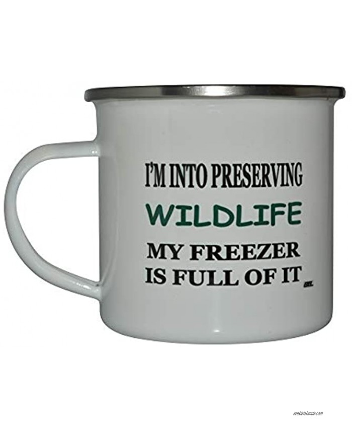 Funny Hunting Camp Mug Enamel Camping Coffee Cup Gift