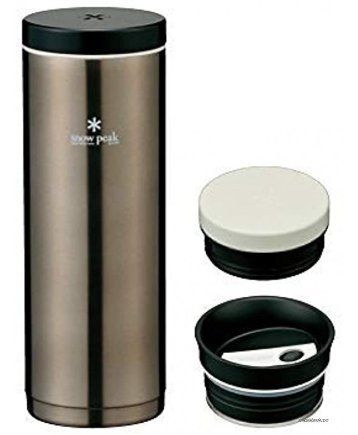 Snow Peak Kanpai Bottle Stainless Steel Lightweight for Camping & Everyday Use Made in Japan 500ml Dark Silver
