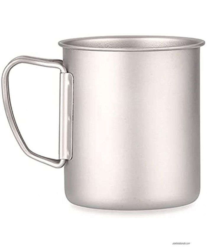 BIVOUAC 300ml Titanium CupWithout Lid Camping Coffee Mug Water Cup with Folding Handle