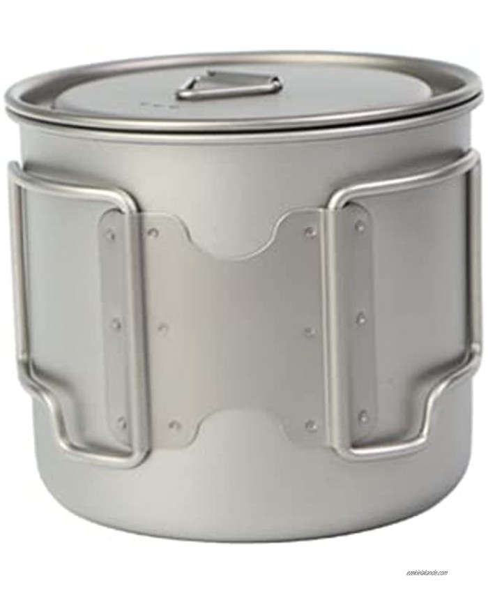 BIVOUAC 550ml Titanium Pot With Lid Outdoor Mug Camping Cup Folding Handle Coffee Travel Tumblers