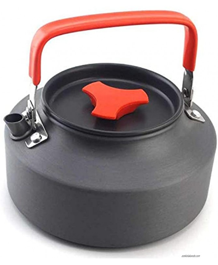 Outdoor Camping kettle Backpacking Kettle Portable Aluminum Teapot Lightweight Water Kettle Coffee Pot with Carrying Bag for Outdoor Hiking Picnic Camping 1.1L Orange