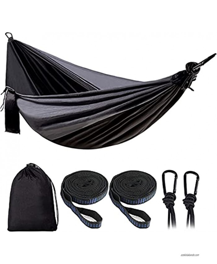 Double & Single Camping Hammock Lightweight Portable Parachute Nylon Hammock Set for Indoor and Outdoor