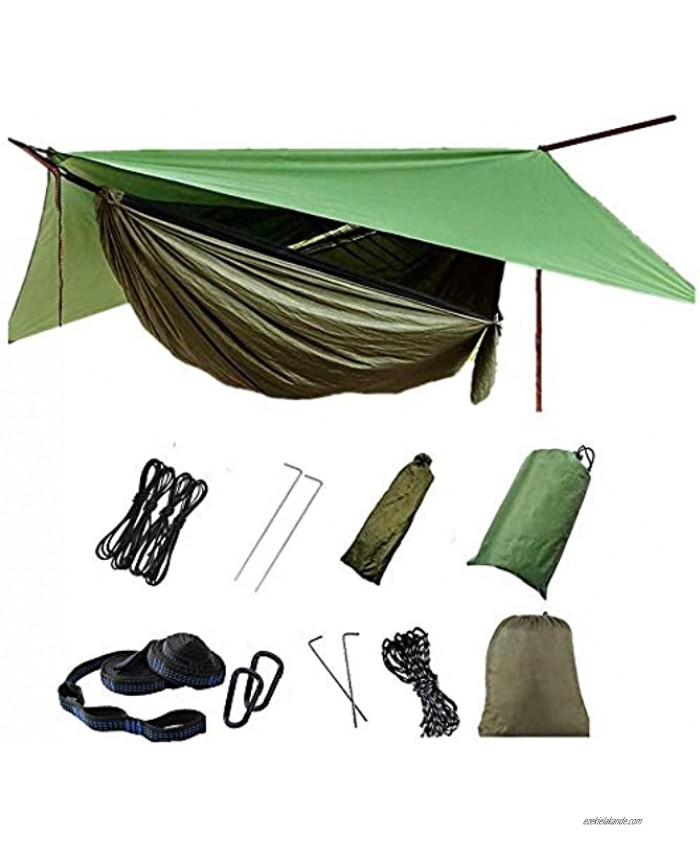 Hammock with Mosquito Net and Rain Fly Outdoor 1 2 Person Camping Hammocks Tents for Backpacking Hiking,Survival,Travel & More