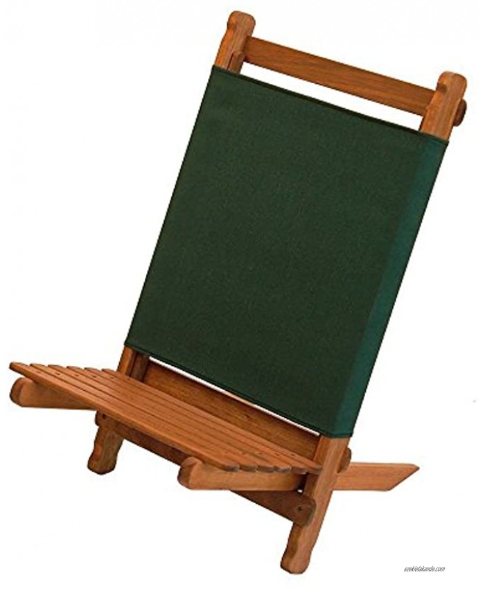 BYER OF MAINE Pangean Lounger Green Durable Hardwood with Heavy Duty Polyester Easy to Fold and Carry Wooden Beach Chair Camping Chair Foldable Chair Portable Chair Pangean Furniture