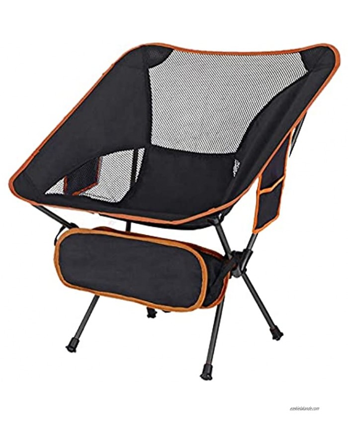 Camping Chair with Lumbar Back Support Compact Ultralight Folding Backpacking Chairs Beach Chairs Camping Folding Chair Outdoor Portable Lightweight Camping Chair for Outdoor Hiking,BBQ，Camp Picnic