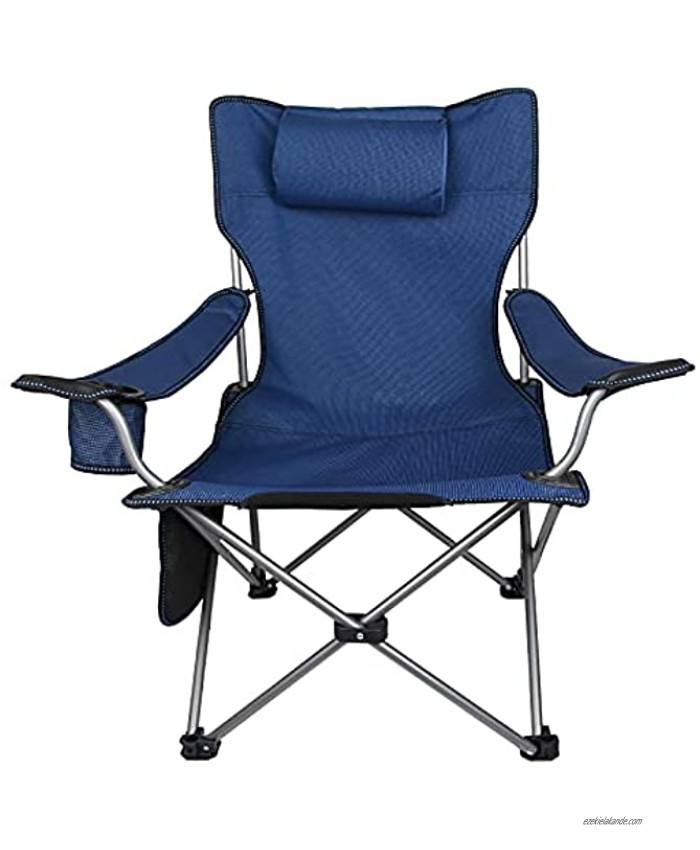 Folding Camping Chairs for Outside Lawn Chairs with Cup Holders and Lower Mesh Side Pocket Outdoor Chair for Camping BBQ Beach Travel Picnic Festival