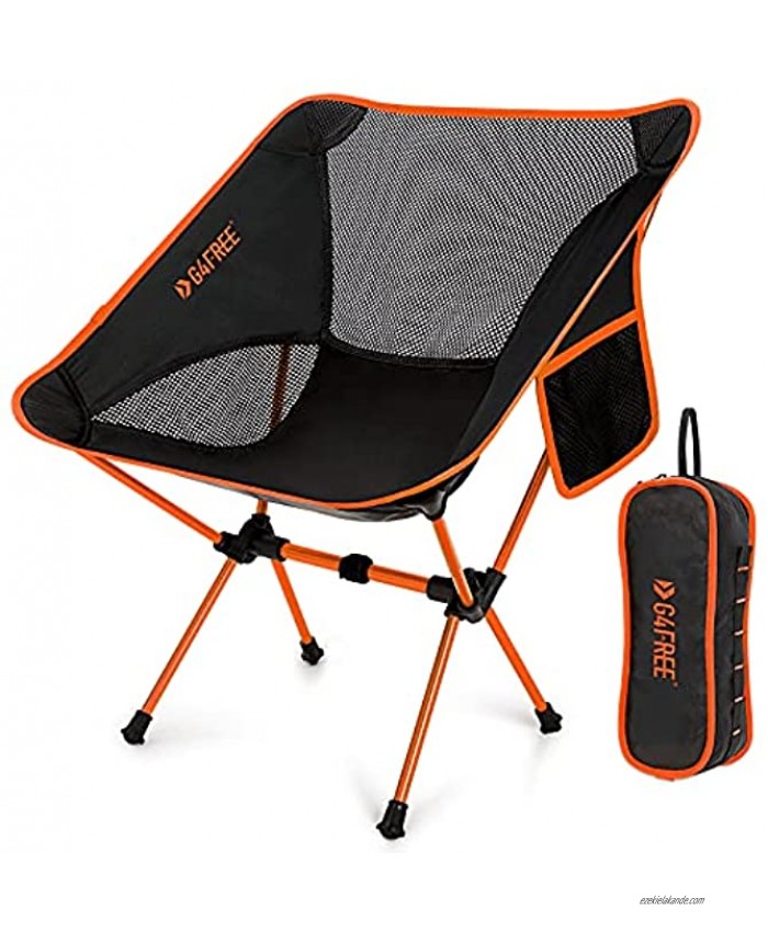 G4Free Portable Camping Chair Ultralight Folding Compact Backpacking Chairs Heavy Duty 240lbs for Outdoor Camp Travel Beach Picnic Festival Hiking