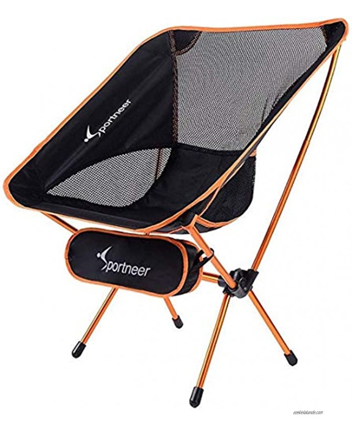 Sportneer Camping Backpacking Chair Portable Lightweight Folding Camp Chairs Heavy Duty 350lbs Capacity for Camping Backpacking Hiking Beach Picnic with Carry Bag