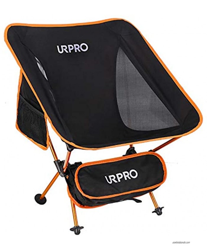 URPRO Outdoor Ultralight Portable Folding Chairs with Carry Bag Heavy Duty 145kgs Capacity Collapsible Chair Camping Folding Chairs Beach Chairs …