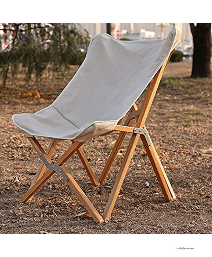 ZHONGLU CRAFTS Wooden Beach Chair Backpacking Chair Butterfly Chair,Camping Folding Chairs Camp Chair,Portable Chairs for Adults Foldable Chair Outdoor,Camp Chairs for Adults