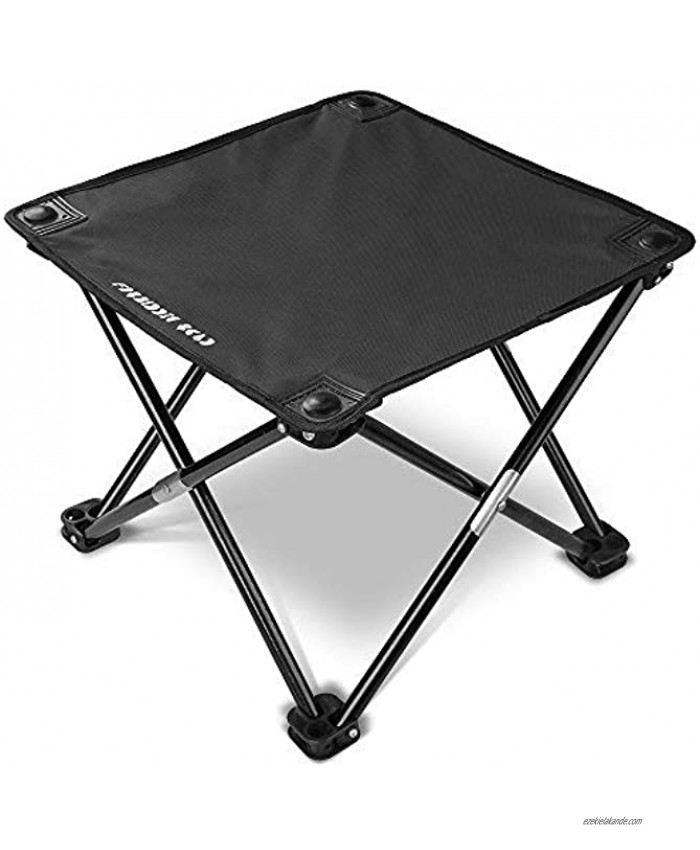 Forbidden Road Camping Stool Seat Tripod Stool Portable Footrest for Hiking Fishing Travel Backpacking Outdoor Stool Black 14.17 11.8 inch